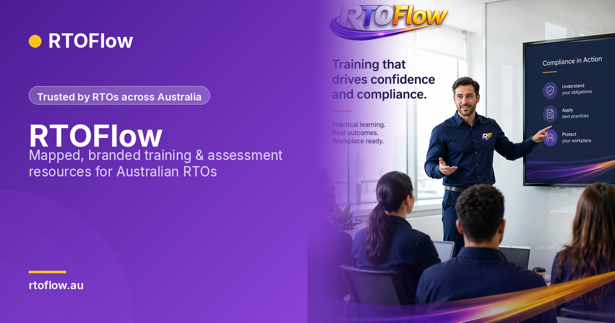 RTOFlow | Training resource drafts for Australian RTOs